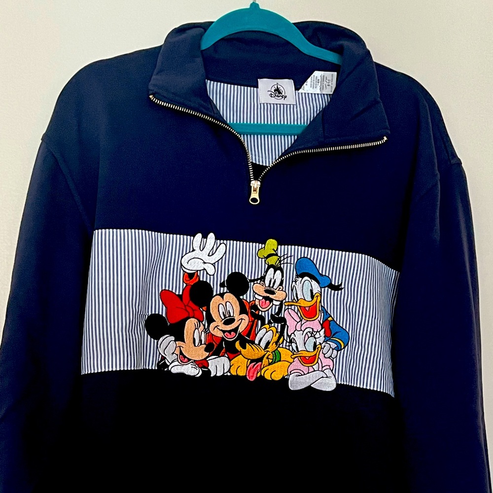 Mickey and Friends Striped Quarter Zip